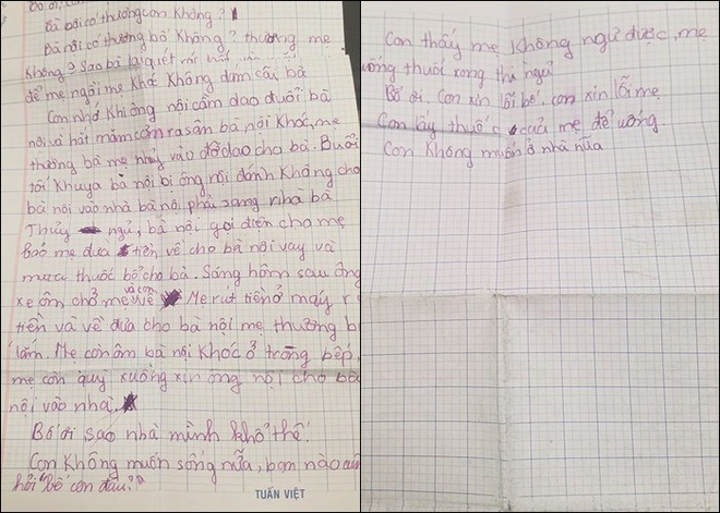 nghẹn lòng bức thư gửi bố " của một bé gái Con biết rằng không ai muốn con có mặt trên đời này