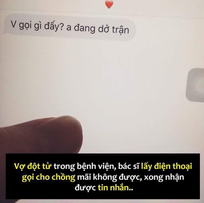 Vợ gọi gì đấy anh đang dở trận