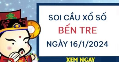 Soi cầu xổ số Bến Tre ngày 16/1/2024 hôm nay thứ 3