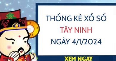 Thống kê xổ số Tây Ninh ngày 4/1/2023 thứ 5 hôm nay