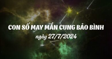 Con số may mắn của cung Bảo Bình ngày 27/7/2024 phát tài