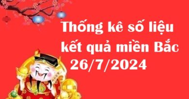 Thống kê số liệu kết quả miền Bắc 26/7/2024