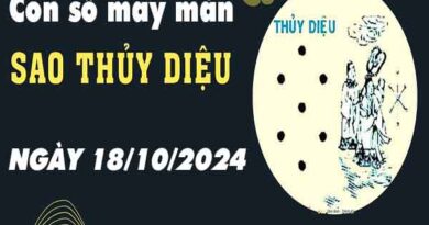 Con số may mắn sao Thủy Diệu ngày 18/10/2024 thứ 6 hôm nay